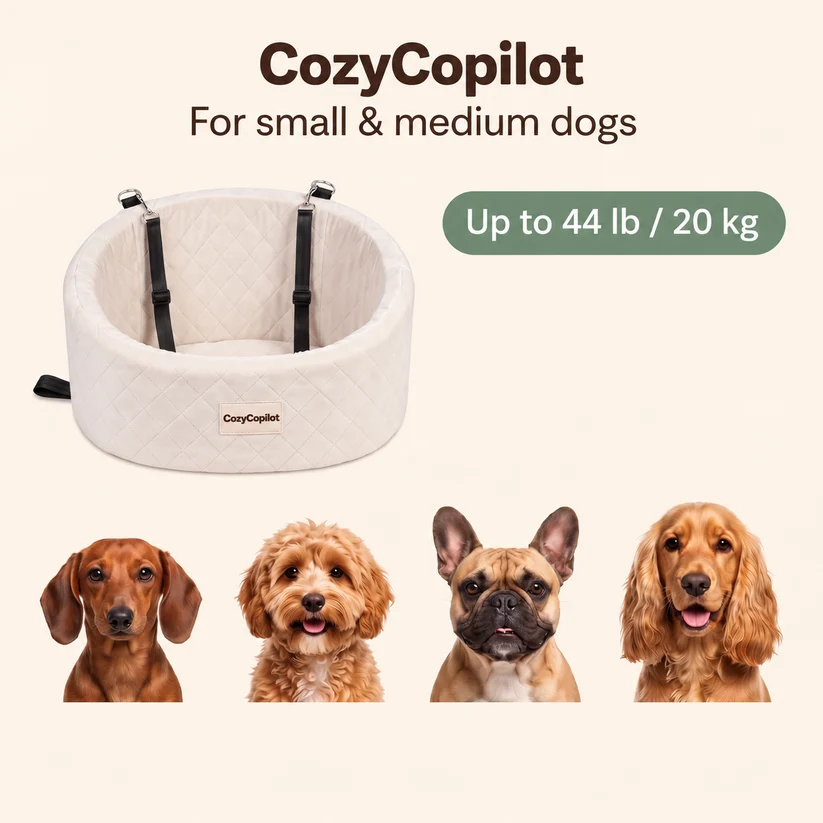 Cozy Copilot seat built for small dogs